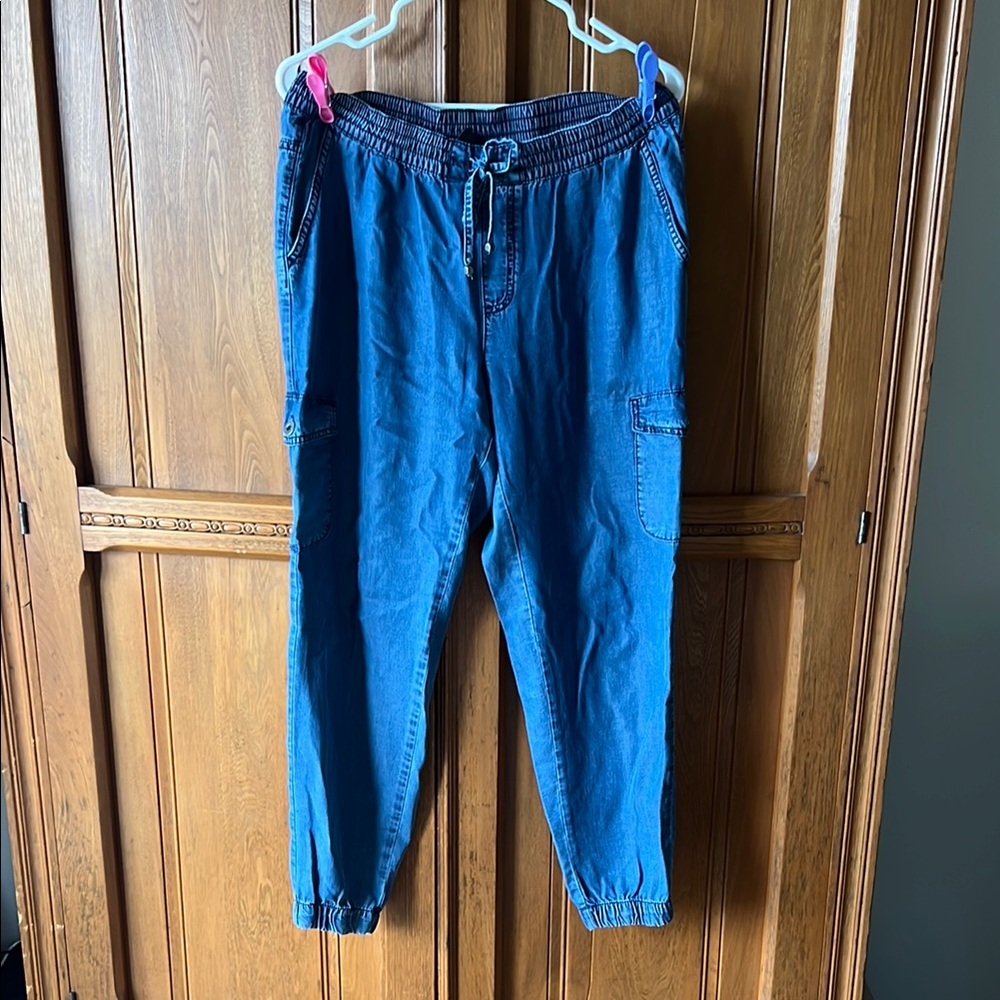 Women's Blue Casual cargo type Pants